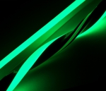 Тонкий зелёный гибкий неон 220В