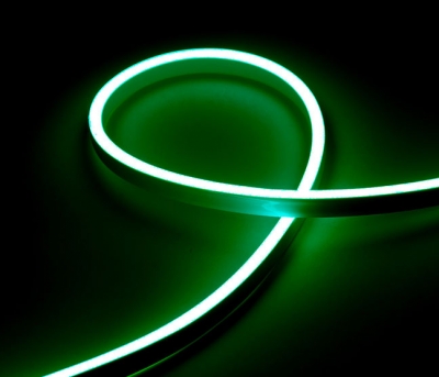 Сверхтонкий зелёный гибкий неон 12В