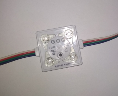 модуль линза SMD GOQ 4-диод, RGB (L=80 мм)
